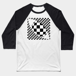 Twisted chessboard and ball Baseball T-Shirt